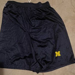 Michigan Adidas navy Blue Basketball Shorts Size XL